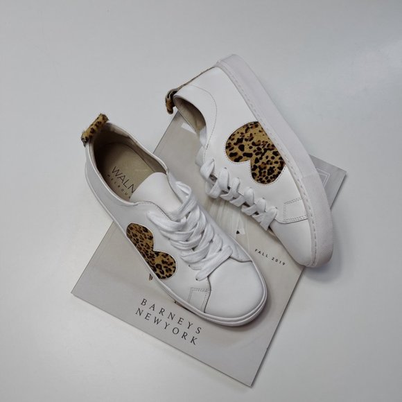 Walnut Melbourne Heart pony fur leather Sneaker - Picture 2 of 5